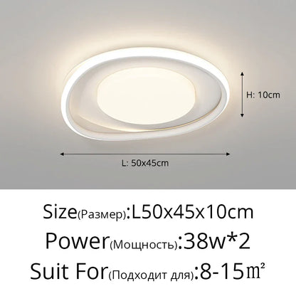 DecorBites™ LED Ceiling Lights White Black Infinite Dimming Home Lighting Fixtures