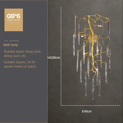 DecorBites™ Crystal Wall Lamp Living Room Bedroom Bedside Art Light