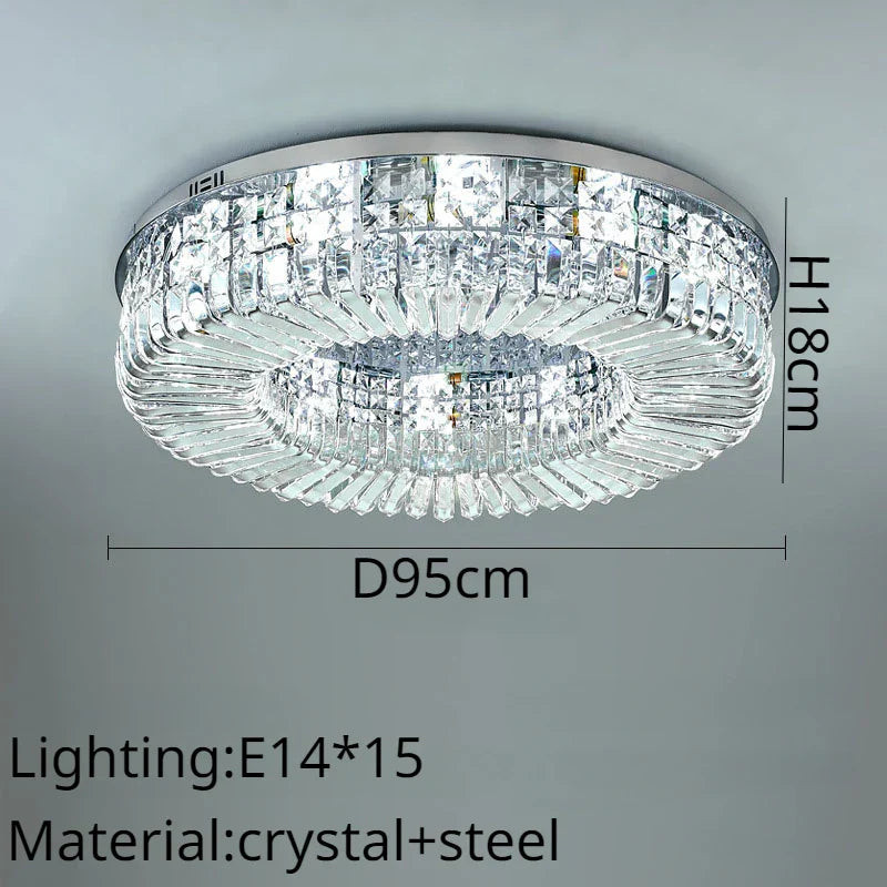 DecorBites™ Crystal Ring LED Ceiling Lamp: Modern Luxury for Home Décor