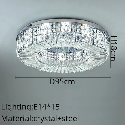 DecorBites™ Crystal Ring LED Ceiling Lamp: Modern Luxury for Home Décor