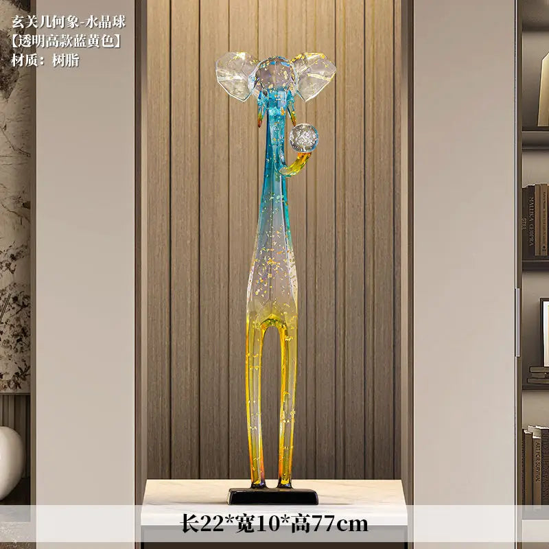 DecorBites™ Elephant Floor Decoration Sculpture Living Room TV Cabinet Ornament Figurine