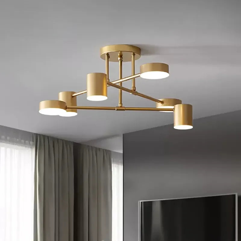 Gold Modern Ceiling Light Black-Gold Tricolor