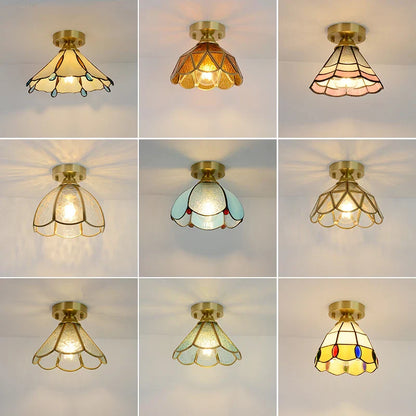DecorBites™ Glass Copper LED Ceiling Light - Nordic Home Lighting Fixture