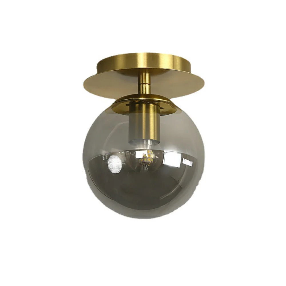 DecorBites™ Gold Ball Glass Ceiling Lamp: Modern Nordic Living Room Lights for Loft Decor