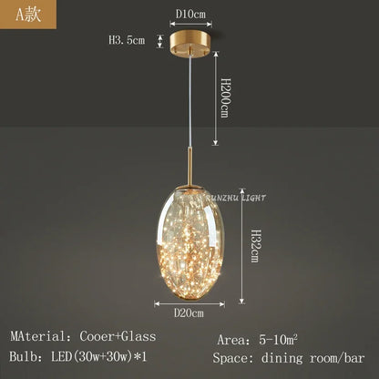 DecorBites™ Antique Brass Glass Chandelier for Dining Room and Bar
