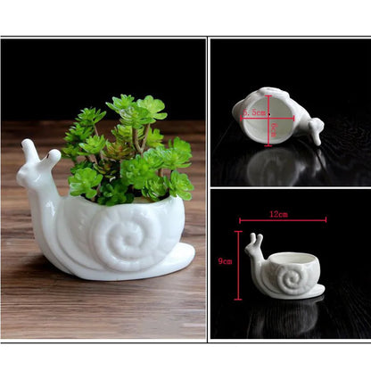 DecorBites™ Cartoon Snail Flower Vase Succulent Pot for Garden Decoration