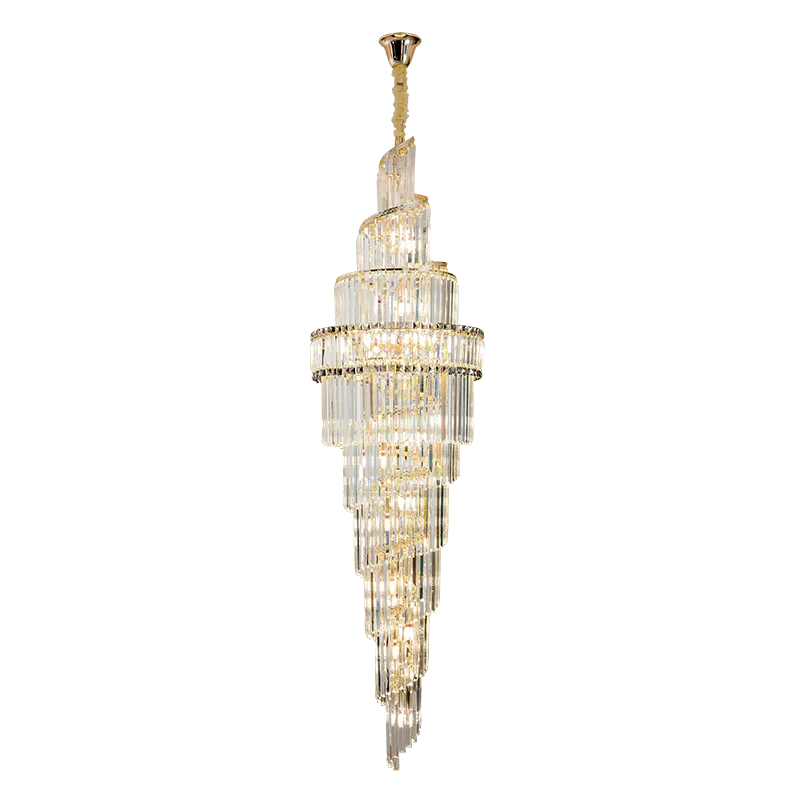DecorBites™ Crystal Hollow Chandelier LED Light for Modern Luxury Living Room Loft