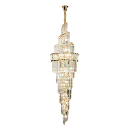 DecorBites™ Crystal Hollow Chandelier LED Light for Modern Luxury Living Room Loft