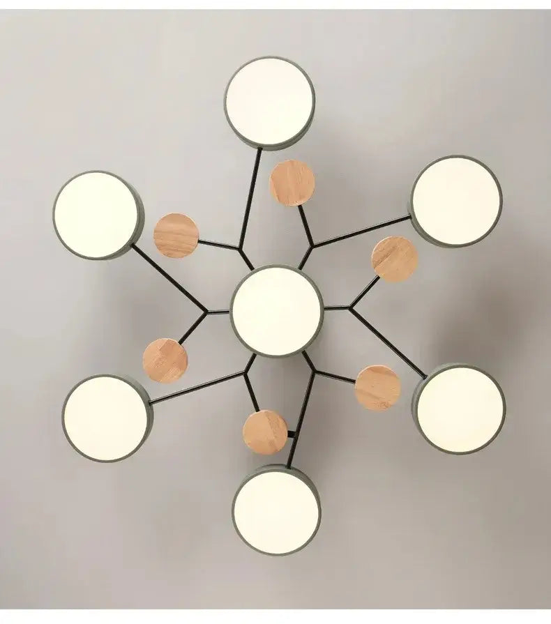 DecorBites™ Modern Macaron Ceiling Chandelier with 3-Color Dimming