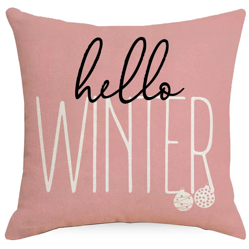 DecorBites™ Christmas Pillowcase: Santa Claus Snowman Print for Living Room Sofa Decor