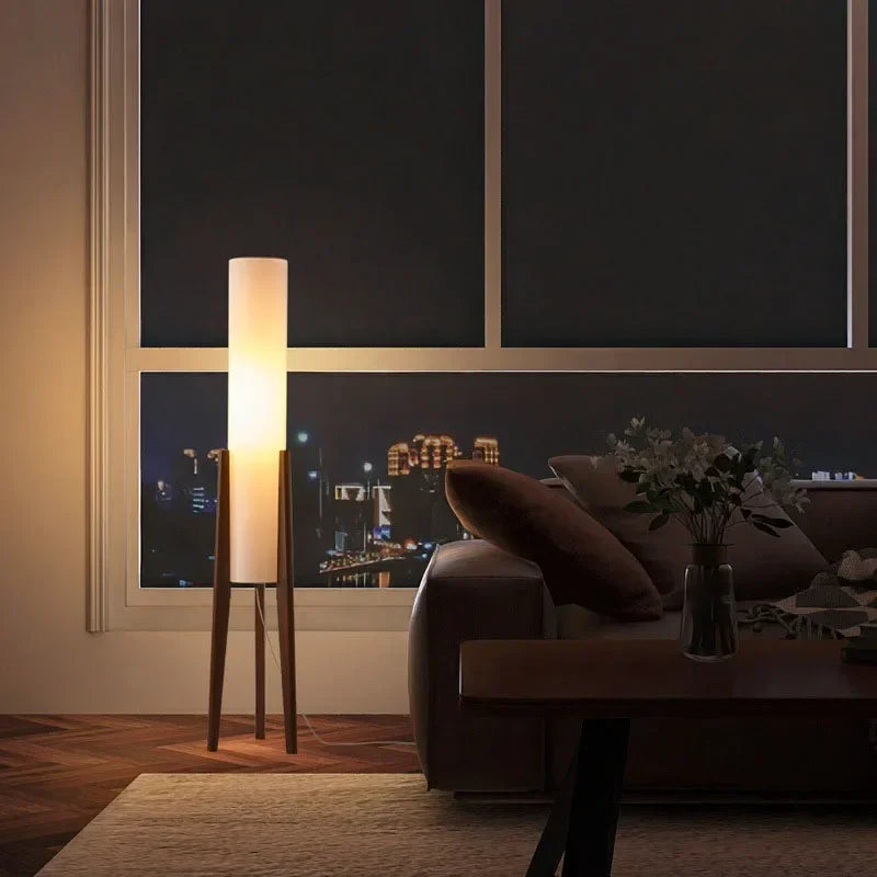 Wood Vintage Floor Lamp