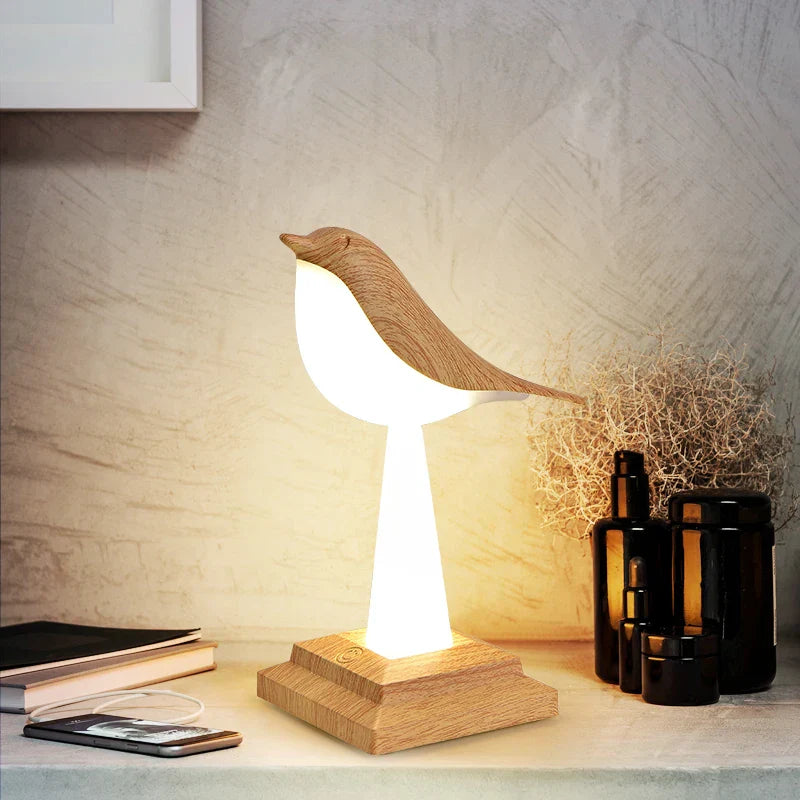 DecorBites™ Bird Table Lamp Desk Light Touch Aromatherapy Night Light