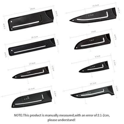 DecorBites™ Knife Blade Protector Cover Kitchen Sheath Plastic Guard Black - Kitchen Accessories