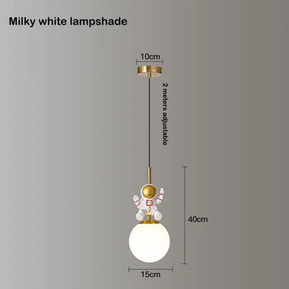 Lámpara de araña de astronauta DecorBites™: Iluminación decorativa personalizada para la habitación de los niños que crea un ambiente cálido