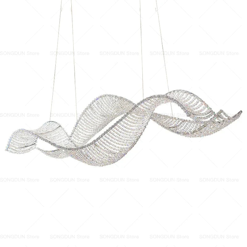 DecorBites™ Crystal Chandelier: Modern Light Luxury Dining Lamp for Designer Villa and Bar