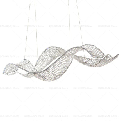 DecorBites™ Crystal Chandelier: Modern Light Luxury Dining Lamp for Designer Villa and Bar