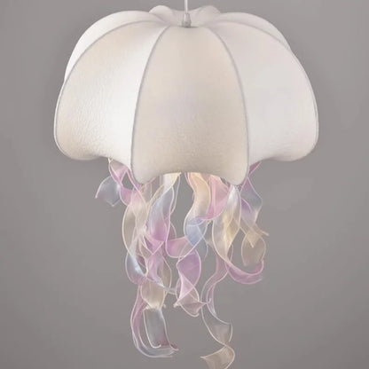 DecorBites™ Jellyfish Silk Chandelier: Romantic Pendant Light for Living Room Bedroom Dining Room