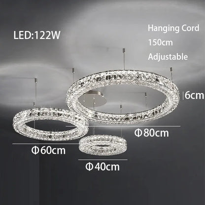 Lámpara de araña LED de cristal DecorBites™ - Iluminación moderna y lujosa para la sala de estar