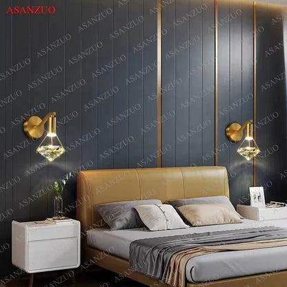 Aplique de pared LED DecorBites™ Crystal Diamond para una iluminación decorativa de lujo en el hogar.