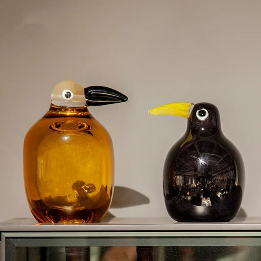 DecorBites™ Abstract Bird Sculpture Transparent Home Decor Figurine
