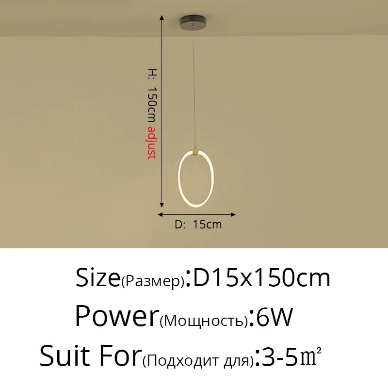 ثريا دائرية من الأكريليك من DecorBites™ - ديكور إضاءة داخلي عصري لغرفة المعيشة