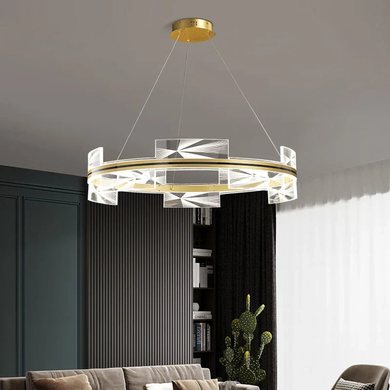 Luces colgantes LED con baño de aluminio dorado Decorbites™ para la decoración del hogar