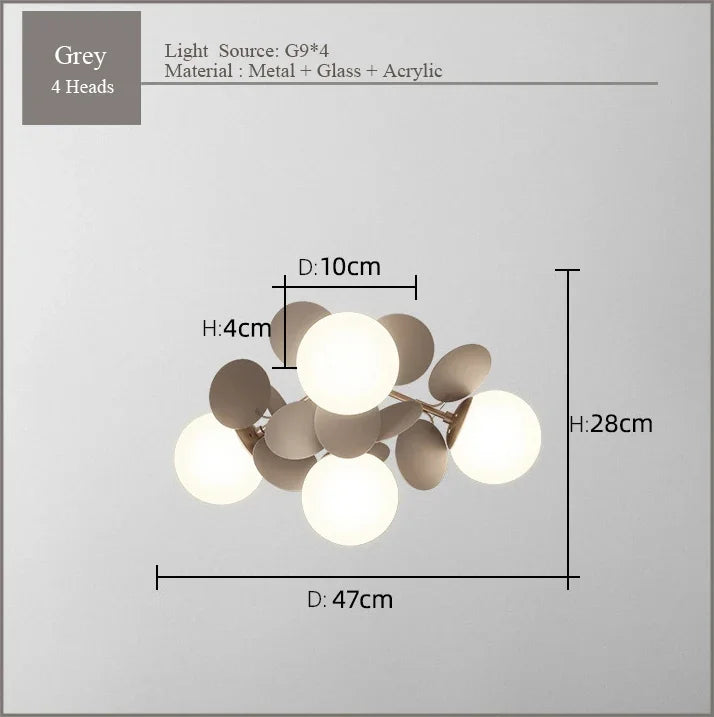 DecorBites™ Frost Glass Ceiling Chandelier for Home Indoor Lighting