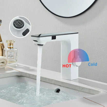 DecorBites™ LCD Sensor Basin Faucet Hot Cold Water Mixer Tap Touchless Vanity Faucet