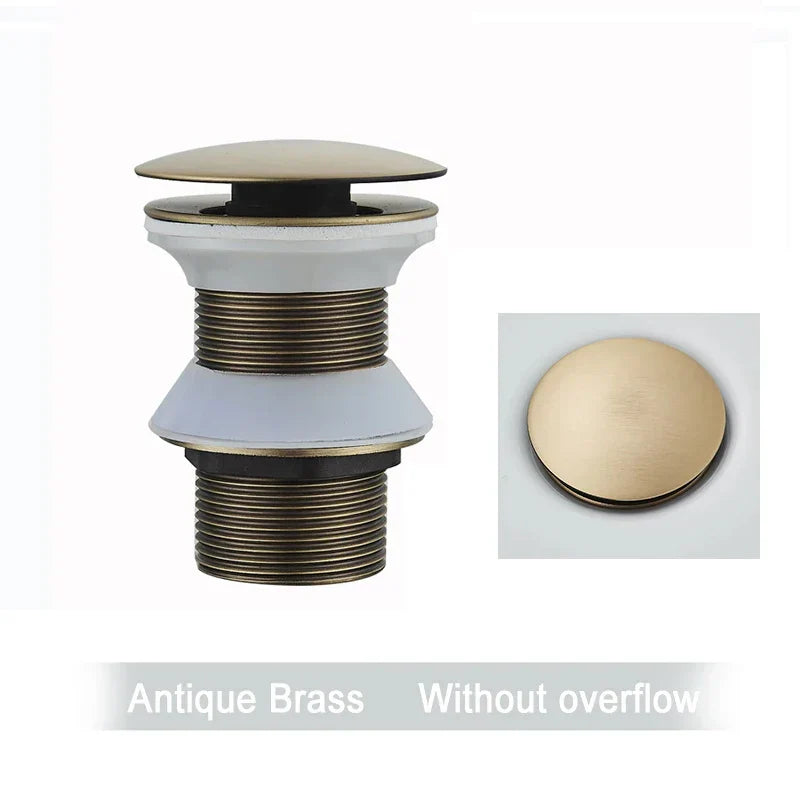 DecorBites™ Black Gold Pop Up Drain for Sink - Faucet Accessory Kit