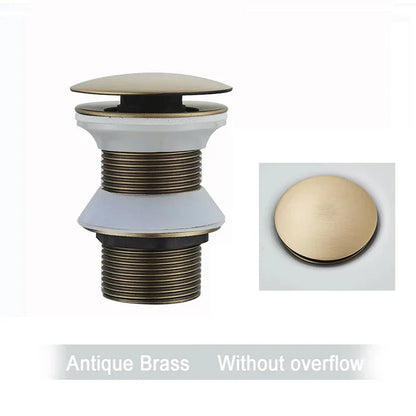 DecorBites™ Black Gold Pop Up Drain for Sink - Faucet Accessory Kit