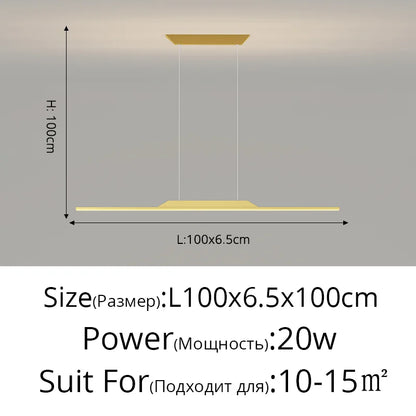 DecorBites™ LED Ceiling Pendant Lamp: Minimalist Chandelier, Height Adjustable, Home Decor Solution