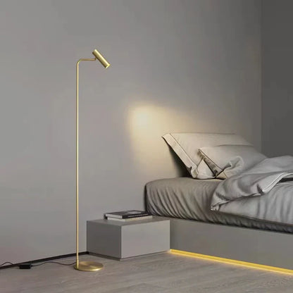 DecorBites™ Brass Floor Light: Modern Rotatable Standing Lamp for Living Room, Bedroom, Hotel