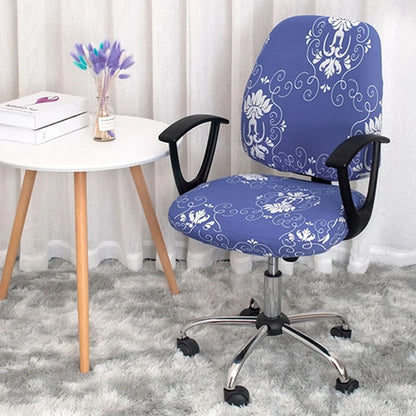 Decobites Printed Spandex Chair Cover: Universal Office Chair Protector for Comfort and Style