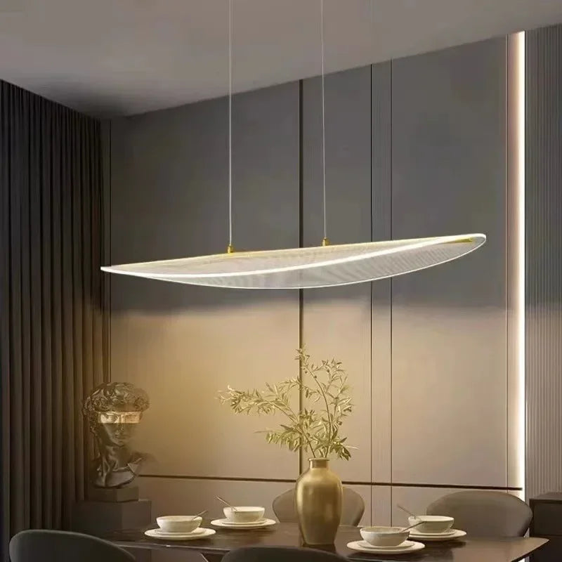 DecorBites™ LED Chandelier: Nordic Long Curve Pendant Light for Home Office Dining Decor