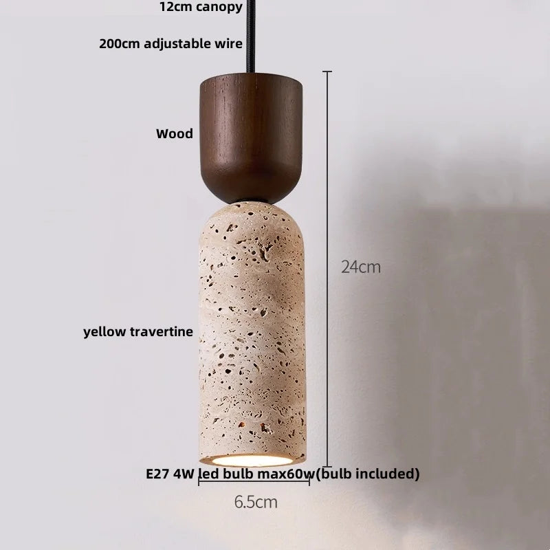 Travertine Wabi Sabi Pendant