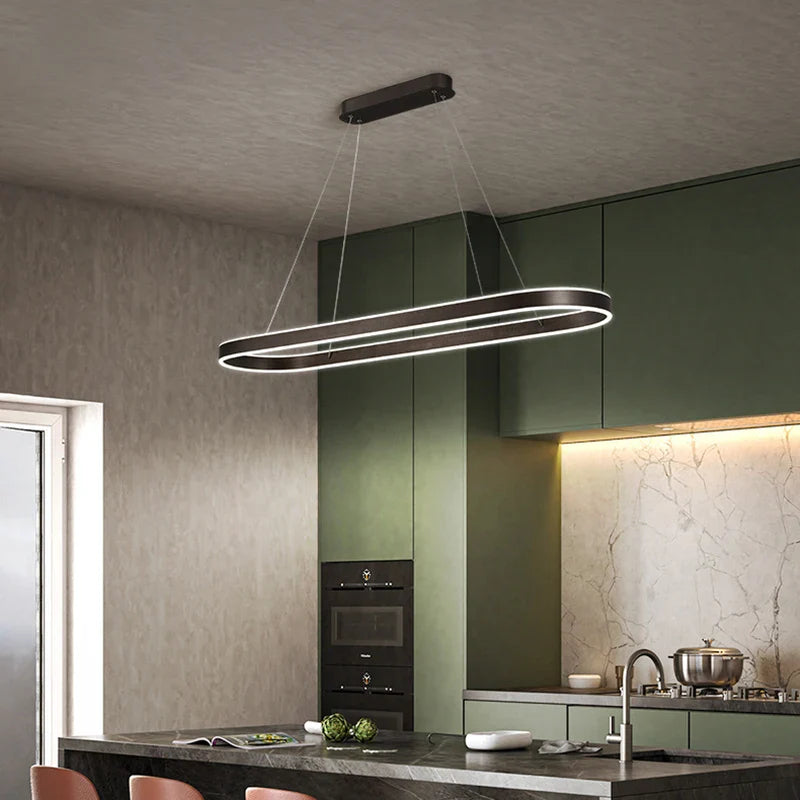 Nordic White Ring Aluminum LED Pendant Light