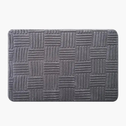 DecorBites™ Cotton Velvet Striped Floor Mat: Soft & Non-Slip Bathroom Carpet