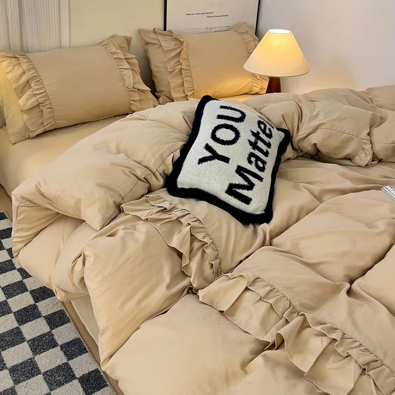 Microfiber Lace Duvet Set