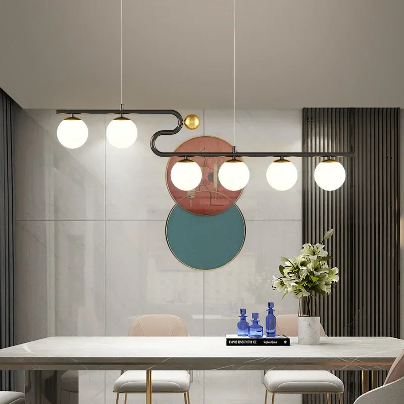 Lámpara colgante LED con bola de cristal DecorBites™ para comedor, sala de estar, dormitorio y cocina