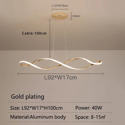 DecorBites™ LED Pendant Light: Modern Hanging Lamp for Living Dining Room Kitchen Bar Loft