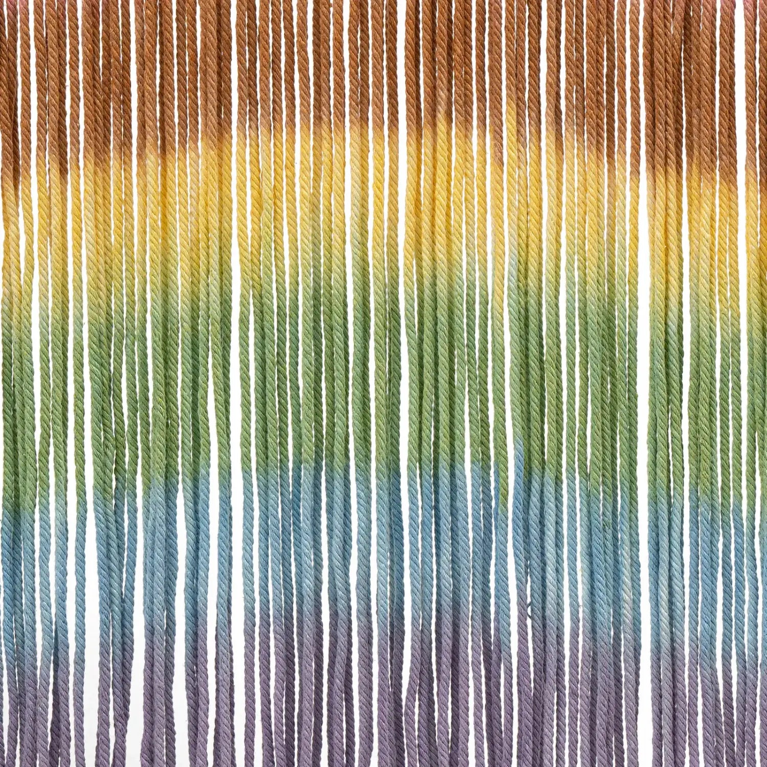 DecorBites™ Handmade Weaving Wall-mount Rainbow Macrame Decor Wall Hanging Colorful Tie-dyeing Tapestries w/Wood Stick