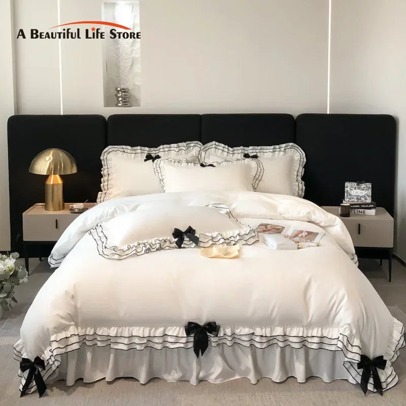 Lace Bow Bedding Set