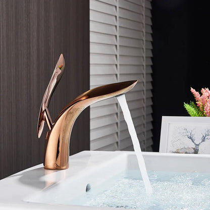 DecorBites™ Brass Washbasin Faucet: Nordic Style, Light Luxury, Simple Creative Design