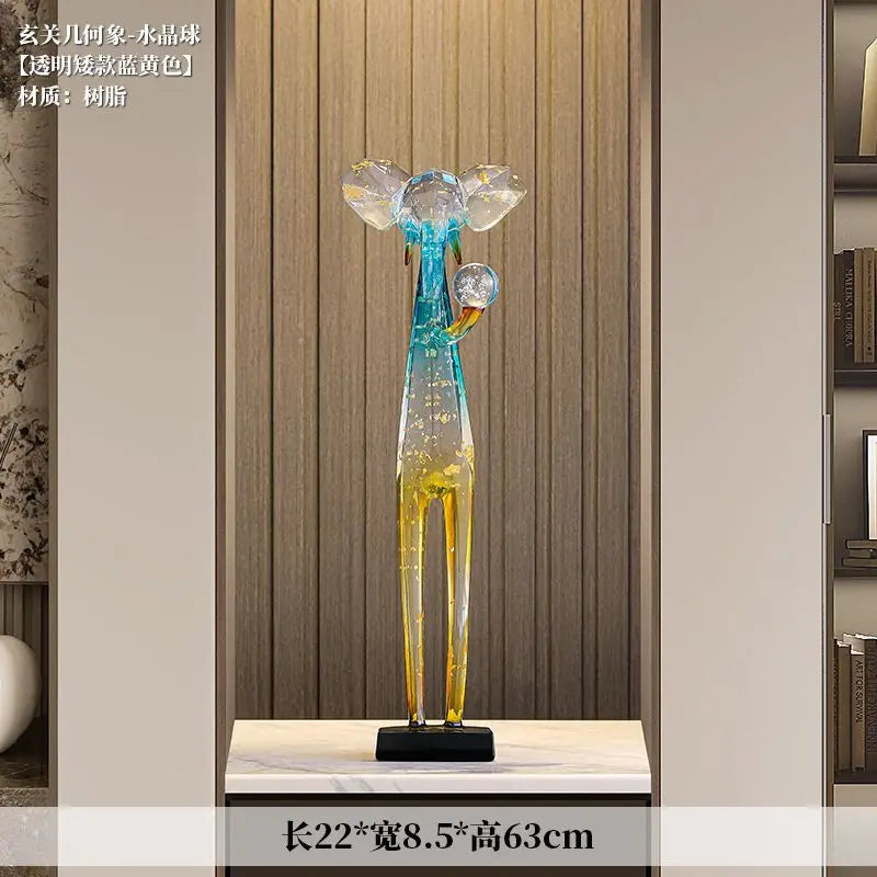 DecorBites™ Elephant Floor Decoration Sculpture Living Room TV Cabinet Ornament Figurine