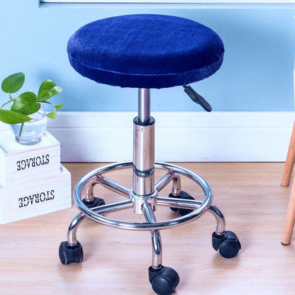 Decobites Fleece Stool Cover: Elastic, Removable, Stretch Seat Protector