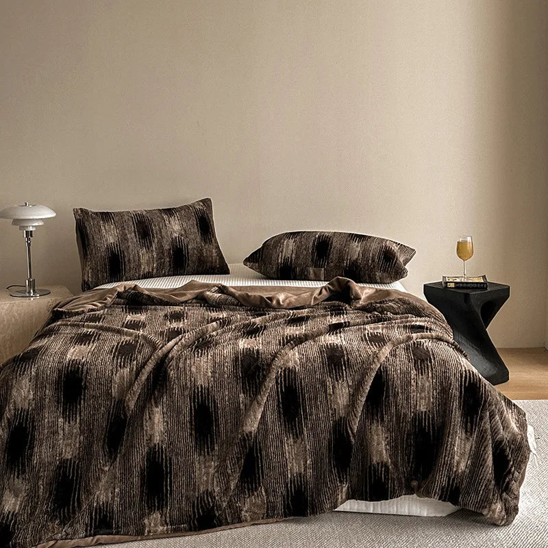 بطانية DecorBites™ المريحة على شكل أرنب صناعي مخملي من مخمل الحليب لتزيين الأريكة الفردية والقيلولة