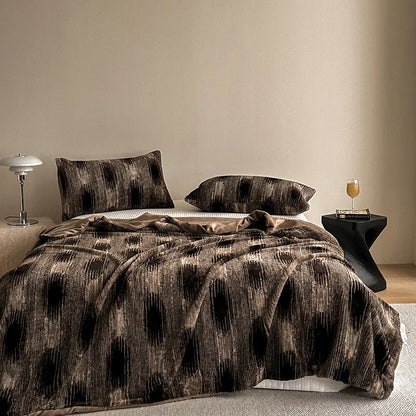 بطانية DecorBites™ المريحة على شكل أرنب صناعي مخملي من مخمل الحليب لتزيين الأريكة الفردية والقيلولة