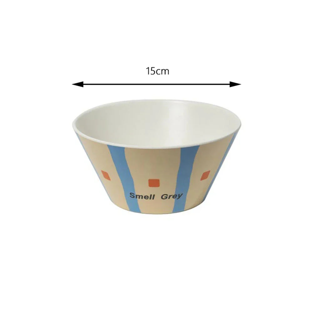 Plato de fibra de bambú redondo al estilo coreano Decorbites™ para postres, frutas y pasteles