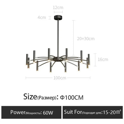 Minimalist Metal G9 Pendant Chandelier