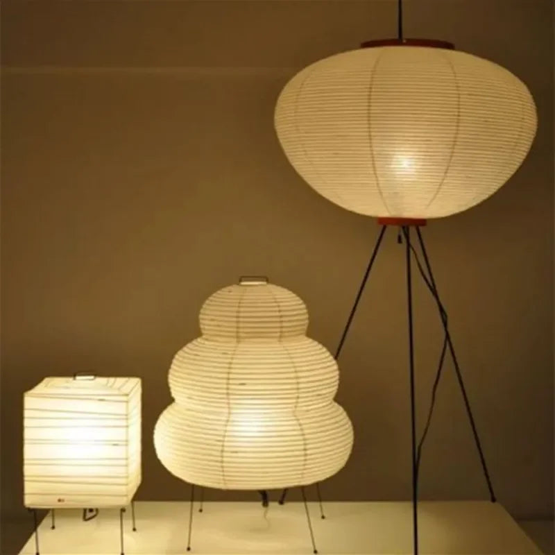 DecorBites™ Japanese Rice Paper Floor Lamp by Noguchi Yong for Bedroom and Parlor Lighting